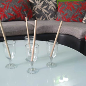 Reusable Bamboo straws Pack of 4 With Straw Cleaner - EarthBased 