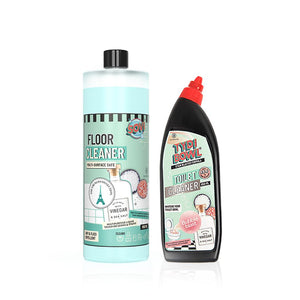 Floor and Toilet Cleaner Combo - SOVI® Floor Cleaner 950 ml, TYDIBOWL® Toilet Cleaner 650 ml, Pack of 2 - EarthBased # #