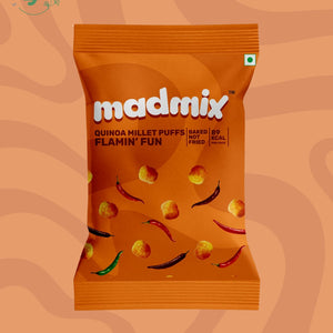 Quinoa Millet Puffs Flamin Fun Pack of 10 - EarthBased 
