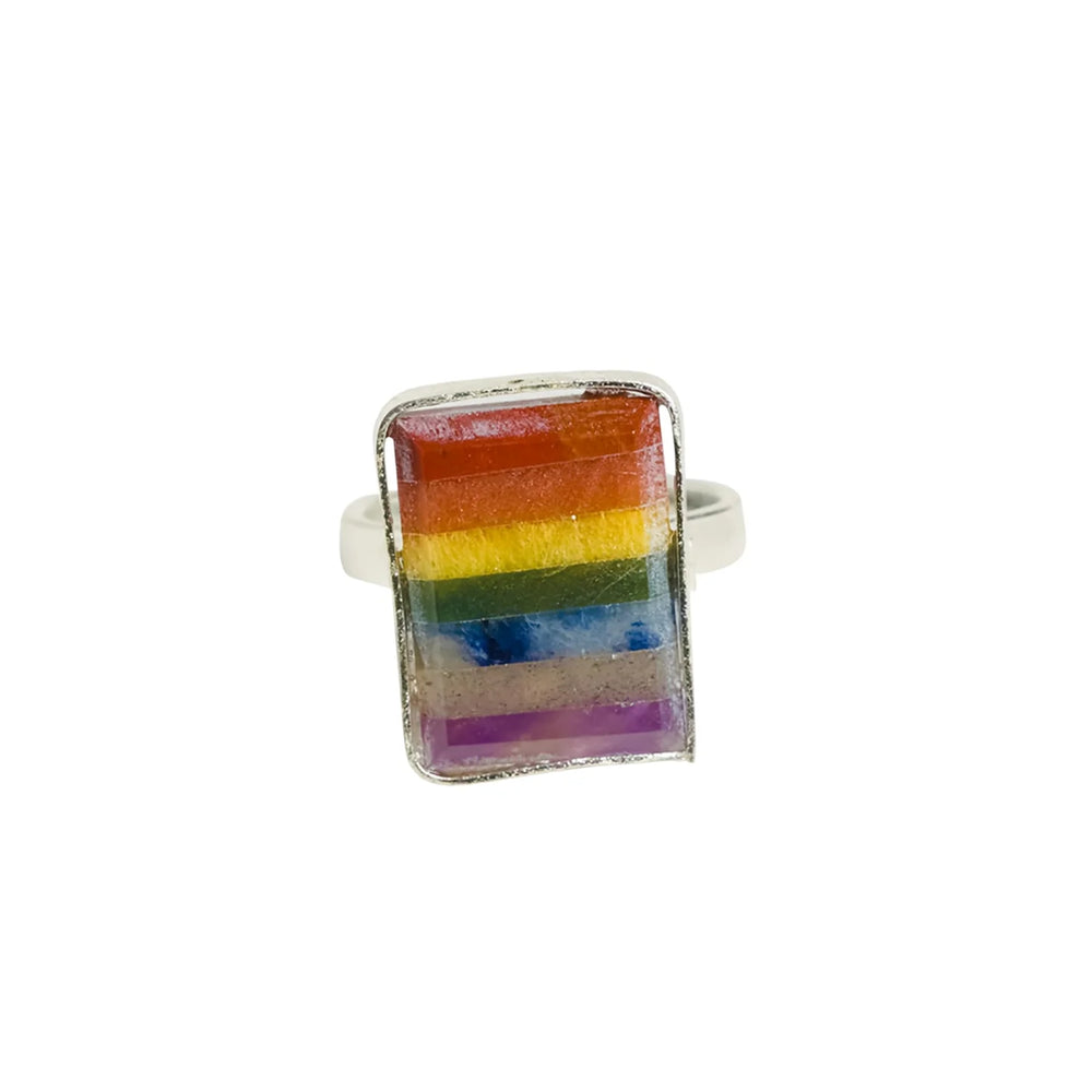 Seven Chakra Adjustable Ring - EarthBased 