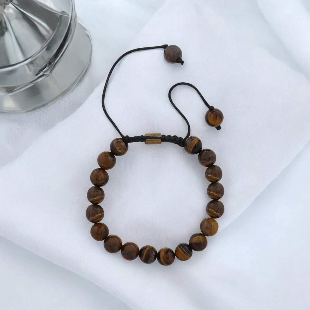 Real Tiger Eye Healing Bracelet For Courage, Creativity & Chakra Healing - EarthBased 