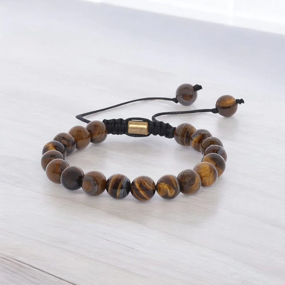 Real Tiger Eye Healing Bracelet For Courage, Creativity & Chakra Healing - EarthBased 