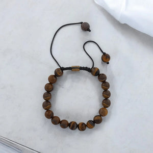 Real Tiger Eye Healing Bracelet For Courage, Creativity & Chakra Healing - EarthBased 