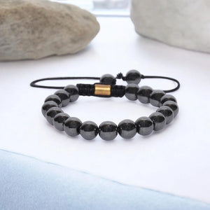 Real Hematite Healing Bracelet For Strong Mind, Grounded personality And Improved Health - EarthBased 