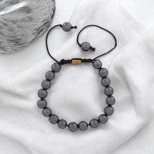 Real Hematite Healing Bracelet For Strong Mind, Grounded personality And Improved Health - EarthBased 