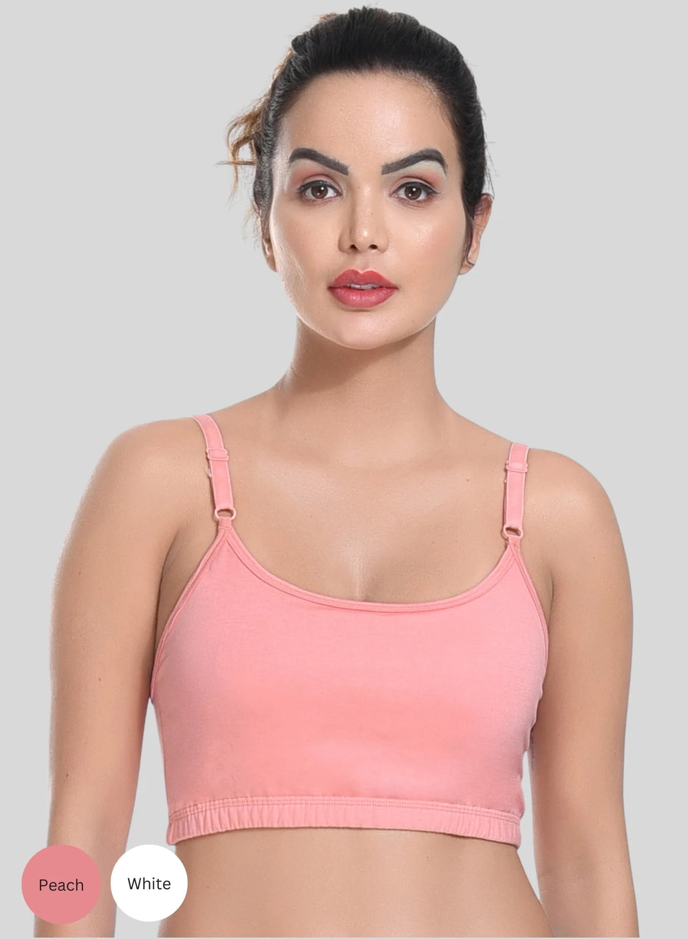 Bamboo Fabric Teenager Bra Non-Padded Non-Wired | Pop-On Bra | Detachable And Adjustable Straps | High Coverage Bra For Teenager | Pack of 2 - EarthBased 