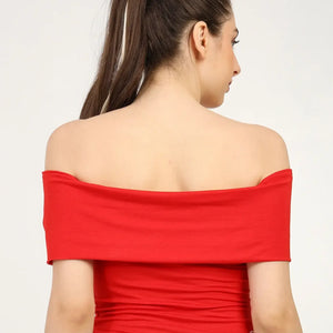 Women's Bamboo Drop Shoulder Top – Ultra Soft, Breathable & Sustainable | Red - EarthBased 