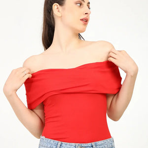 Women's Bamboo Drop Shoulder Top – Ultra Soft, Breathable & Sustainable | Red - EarthBased 