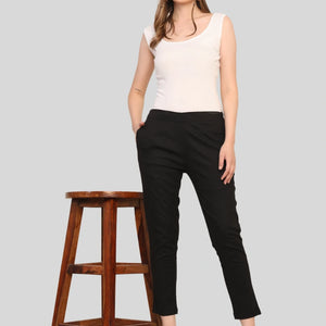 Women’s Linen Palazzo Pants – Effortless Style & Breathable Comfort | Black - EarthBased 