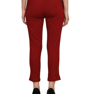 Women’s Linen Palazzo Pants – Effortless Style & Breathable Comfort | Wine Red - EarthBased 