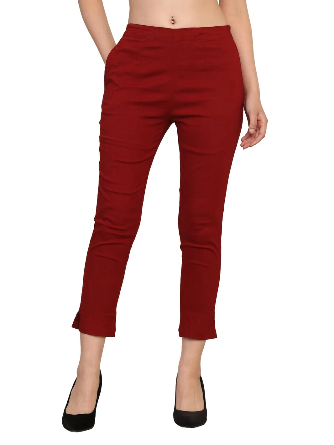 Women’s Linen Palazzo Pants – Effortless Style & Breathable Comfort | Wine Red - EarthBased 