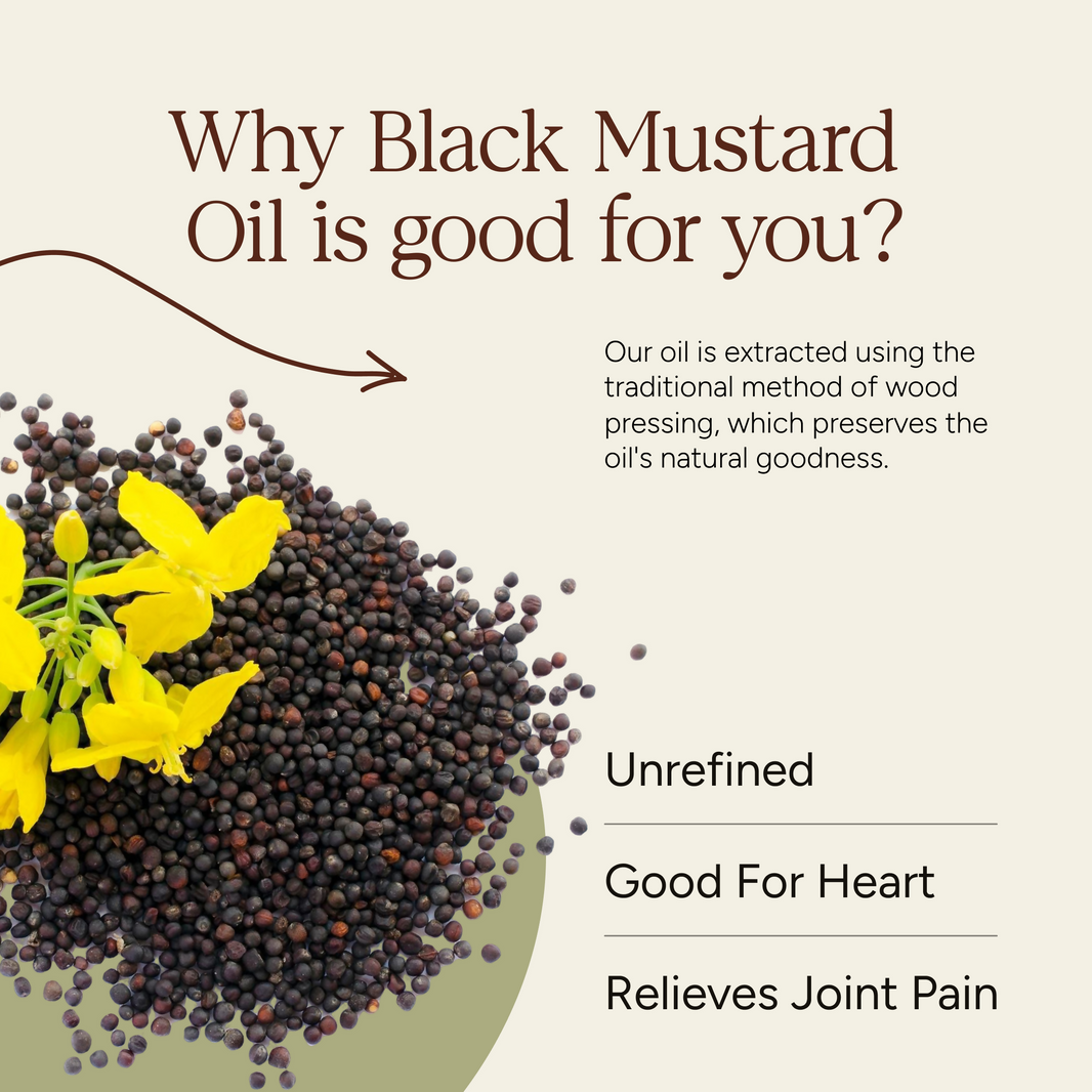 Wood-Pressed Black Mustard Oil | Soil Origin - EarthBased 