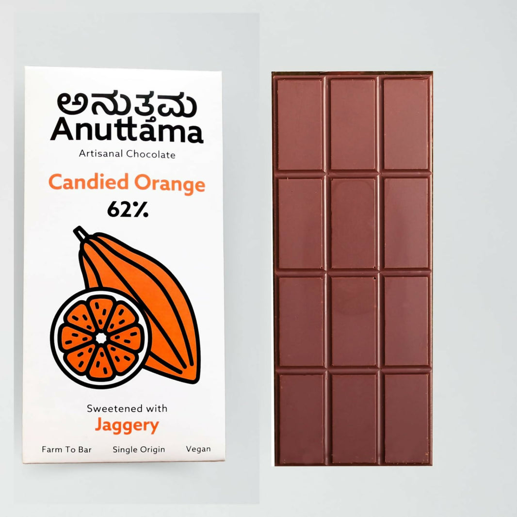 Anuttama | Roasted Almond + Candied Orange | Dark Chocolate Bar | Combo - EarthBased 