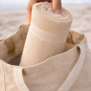 Luxuriously Soft Bamboo Bath Towel Beige - EarthBased 