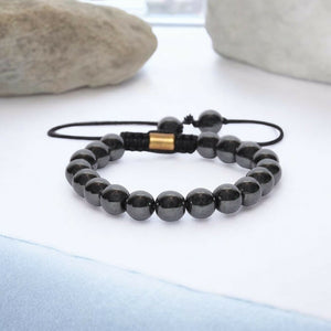 Real Hematite Healing Bracelet For Strong Mind, Grounded personality And Improved Health - EarthBased 
