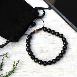 Natural Certified Onyx Bracelet For Protection, Health and Balance - EarthBased 