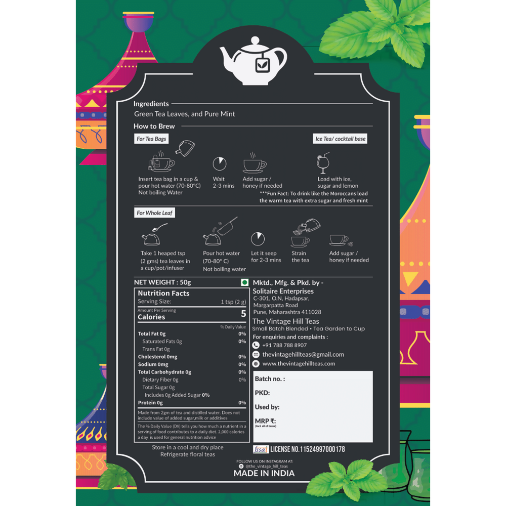 Divine Moroccan Mint tea - EarthBased 