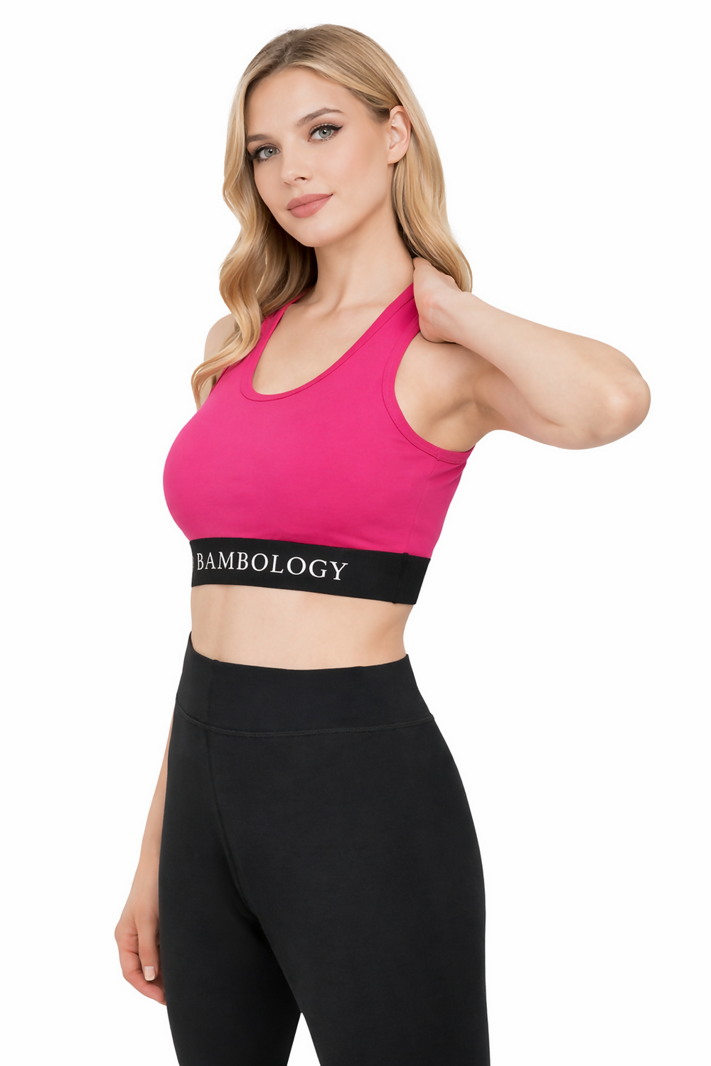 Bamboology Bamboo Fabric Sports Bra for Women | Ultra-Soft, Breathable, Sweat-Wicking Activewear | Fuchsia - EarthBased 
