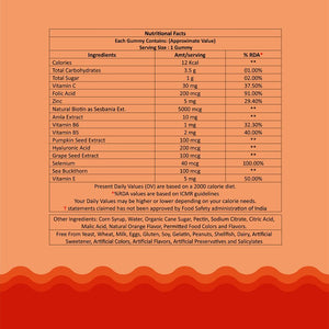 Zaocare Beauty Back Biotin Gummies For Men & Women | For Hair, Nail & Skin | Plant Based - EarthBased 