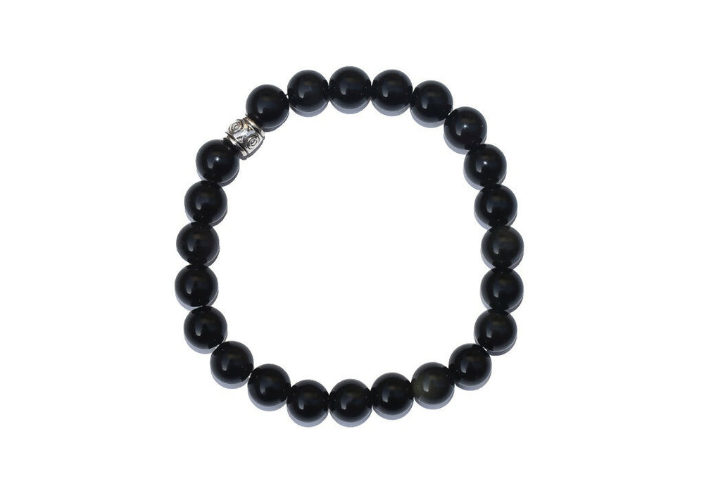 Original Certified Obsidian Bracelet For Balance and Emotional Wellbeing - EarthBased 