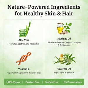 Daivik Moringa Aloe Moringa Gel | 100% Natural | Anti Aging, Anti Acne, Hair Growth, Moisturizer | 110g - EarthBased 