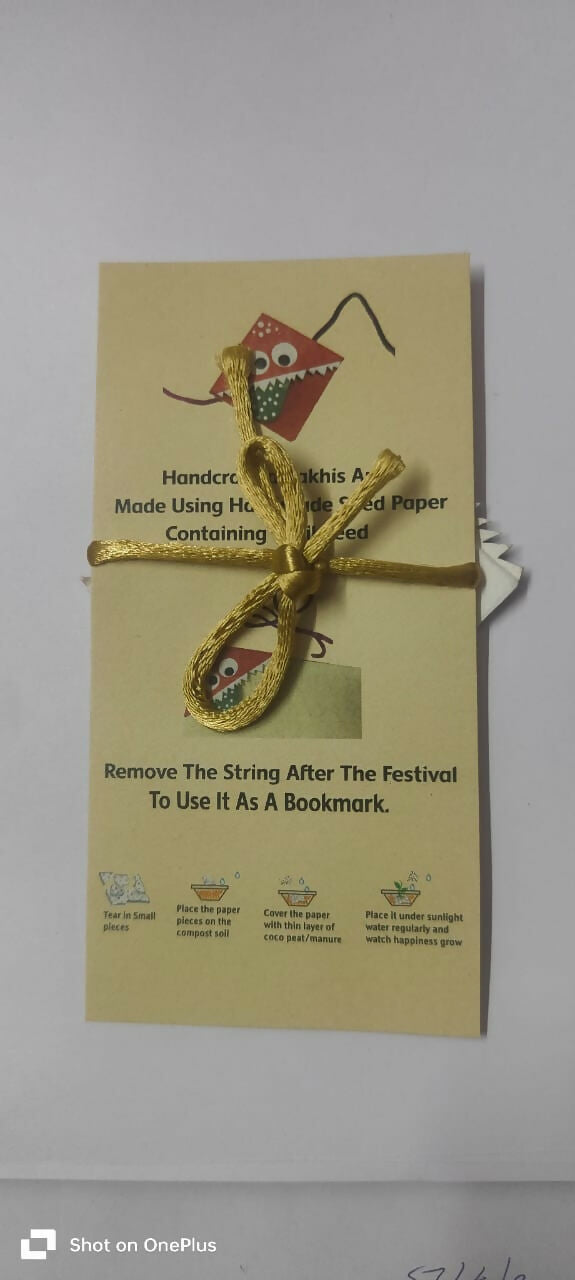Seed Paper Plantable Rakhi (Assorted) - EarthBased 