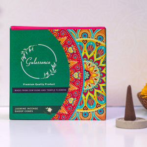 Gulessence Sandal, Rose, Loban &amp; Jasmine Dhoop Cones | Pack of 4 - EarthBased 