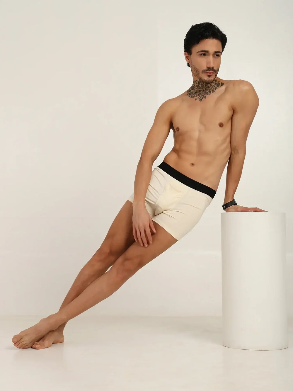 Bamboo Men’s Ultra-Soft Trunks & Boxers | Black & Cream | Pack of 2 - EarthBased 