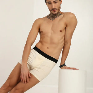 Bamboo Men’s Ultra-Soft Trunks & Boxers | Black & Cream | Pack of 2 - EarthBased 