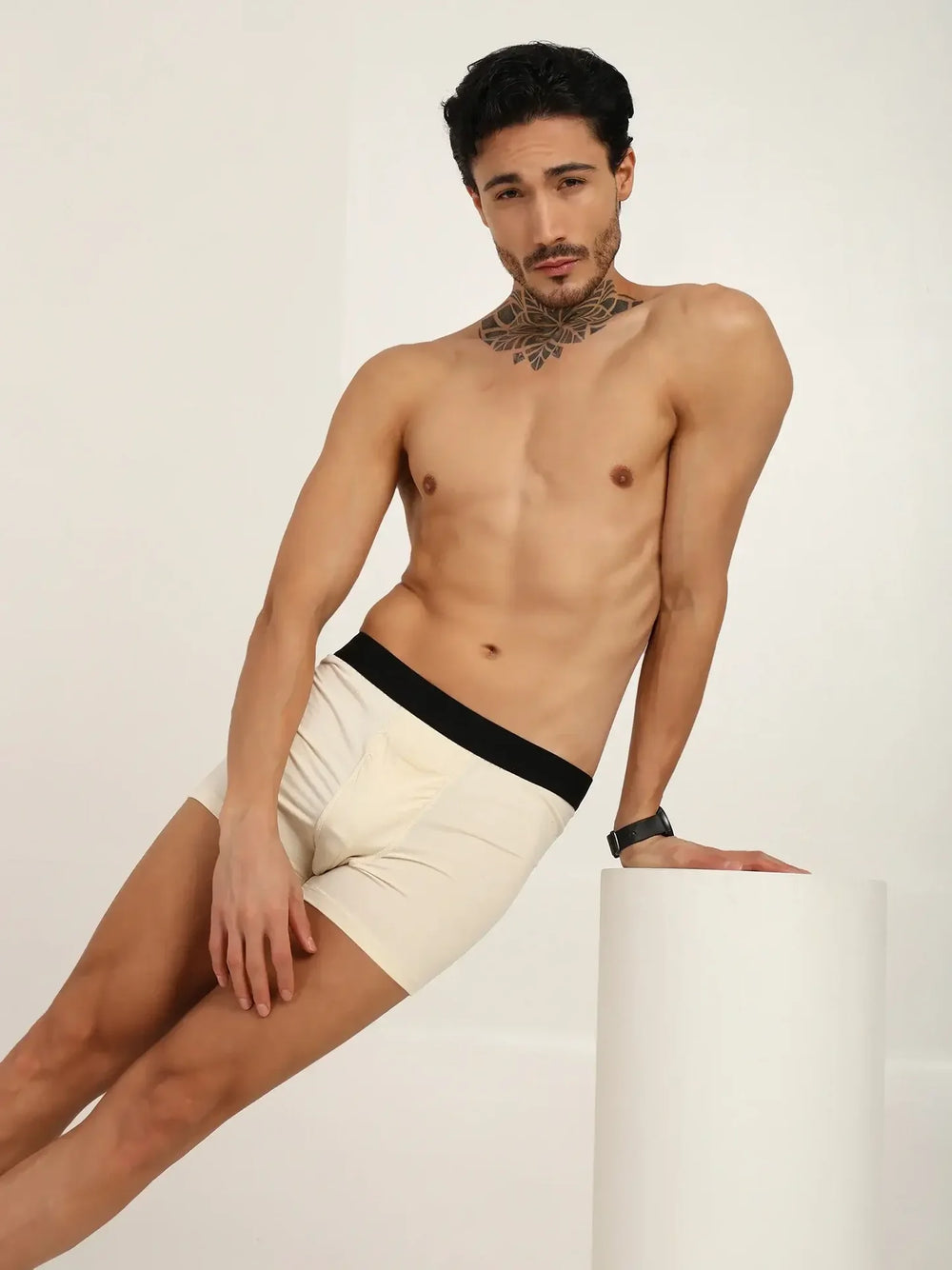 Bamboo Men’s Ultra-Soft Trunks & Boxers | Black & Cream | Pack of 2 - EarthBased 