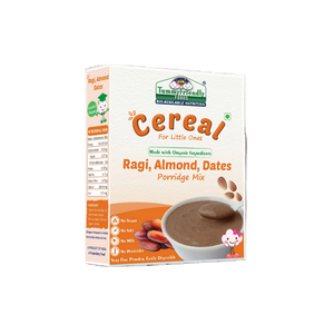 TummyFriendly Foods Sprouted Ragi, Almond, Dates Porridge Mix Cereal (200 g, 8+ Months) - EarthBased 