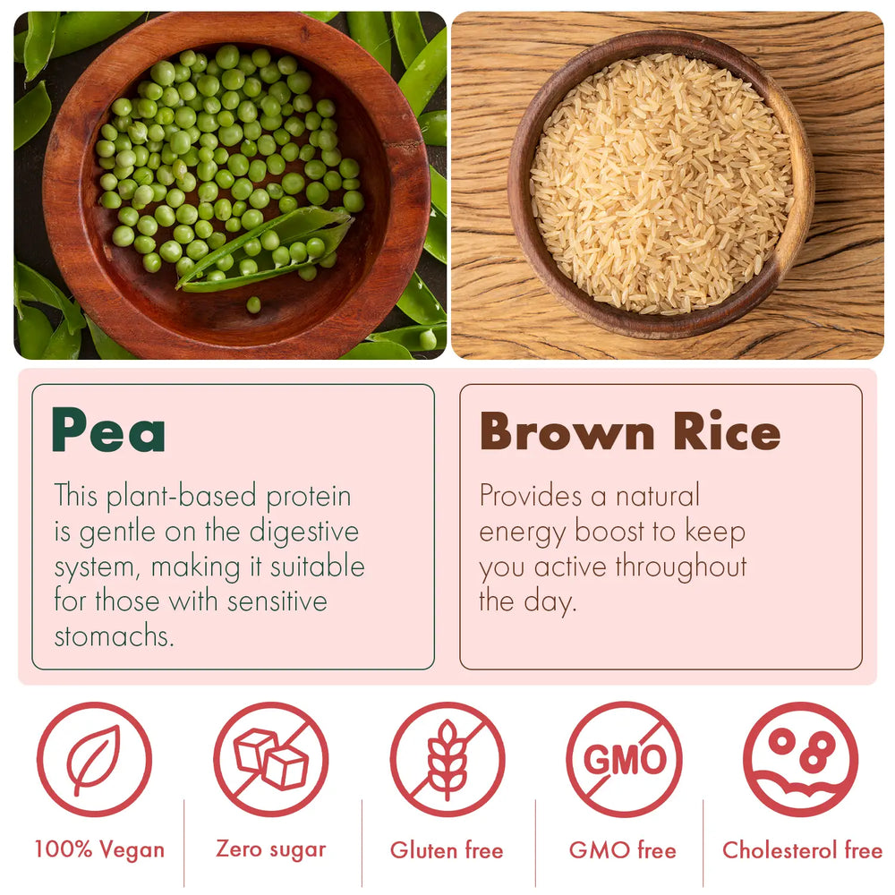 Vegan Protein Powder (1KG) (Watermelon)| Muscle Growth | 26g Pea & Brown Rice Isolate| Complete Amino Acid Profile| 4.82g BCAA| Monk Fruit Extract| Multivitamins, Minerals| No Added Sugar. | Veplants - EarthBased 