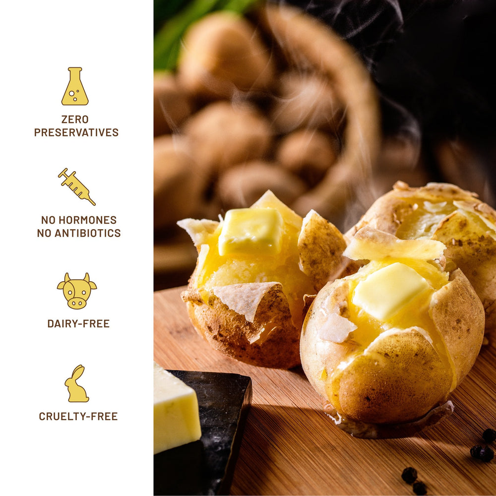 Soft Spot butter melting on a baked potato