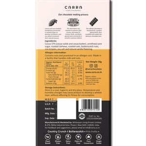 CARRA Country Crunch & Butterscotch in Plant Based Milk Chocolate 50G - EarthBased 