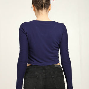 Bamboo Crop Top with Bell Sleeves | Trendy Gen Z Fashion | Eco-Friendly - EarthBased 