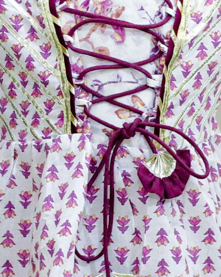 Kid’s Girls Pure Cotton Jaipur Block Printed Indian Ethnic Festive Party Wear Suit Sets | Purple - EarthBased 