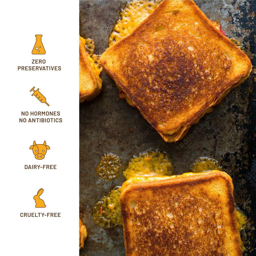 Grilled cheese sandwich made with Soft Spot cheddar