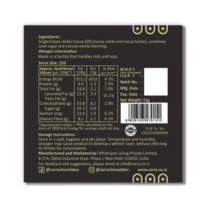 CARRA Classic in 60% Dark Chocolate 15G - EarthBased 