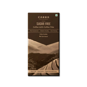 CARRA Coffee with coffee nibs in Plant Based Milk Chocolate 50G - EarthBased 
