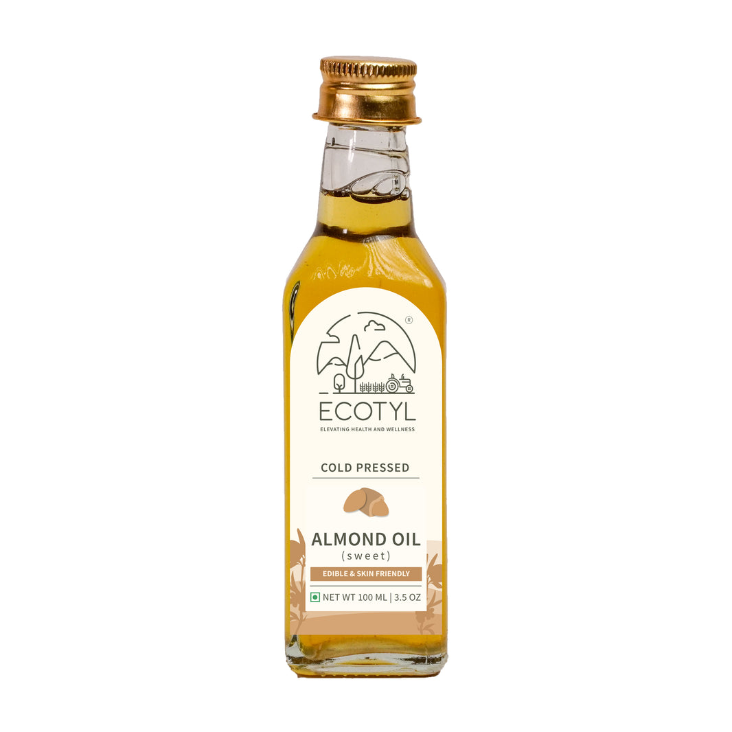 Ecotyl Cold-Pressed Almond Oil bottle front label
