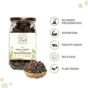 Ecotyl Amla Candy features: no added preservatives, superfood, healthy snack, delicious, plant based