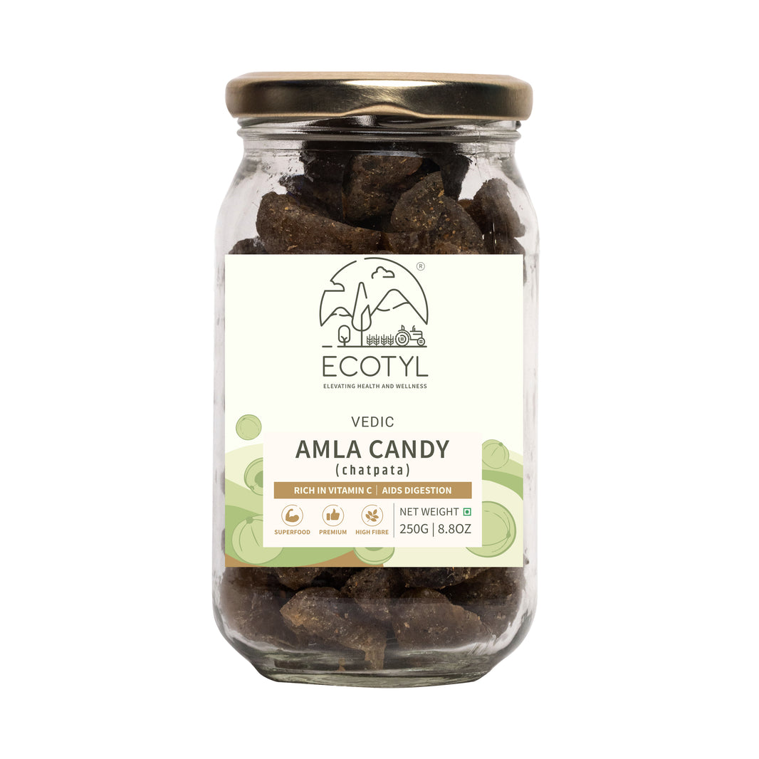 Ecotyl Amla Candy Chatpata jar front label