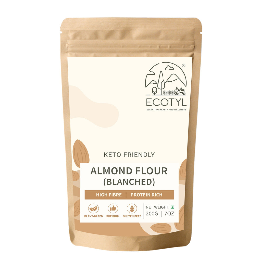 Ecotyl Blanched Almond Flour pouch front label