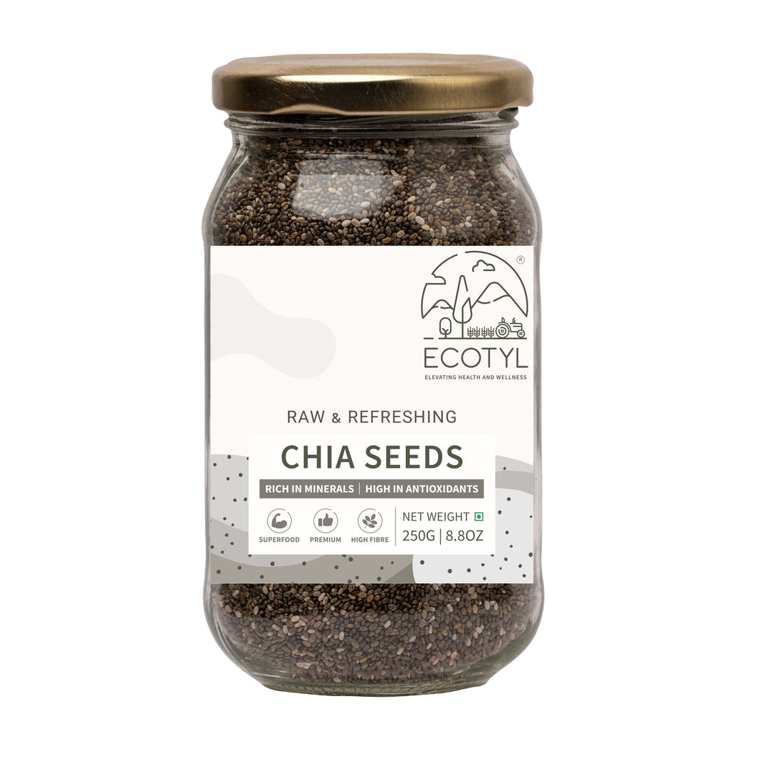 Ecotyl Chia Seeds 250g jar front label