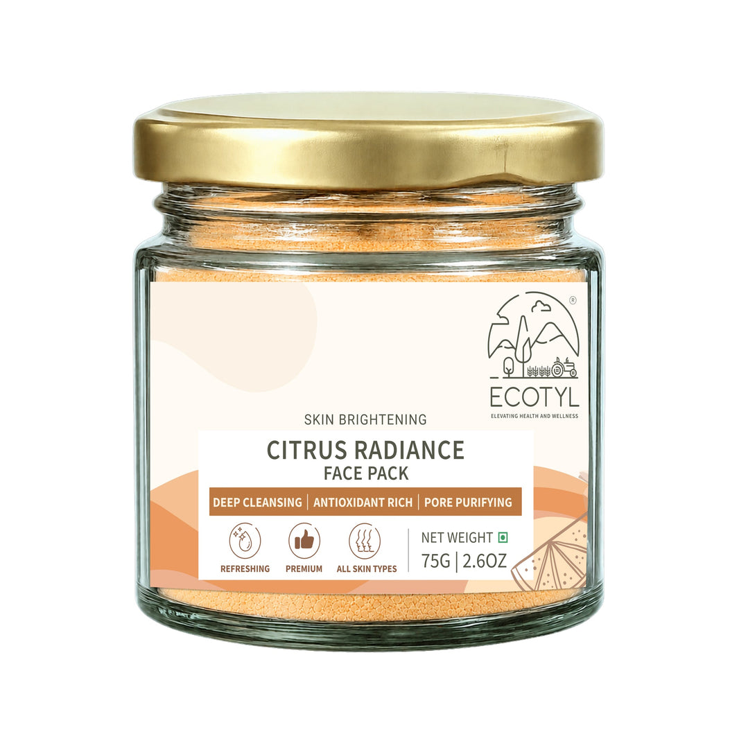 Ecotyl Citrus Radiance Face Pack 75g jar front label