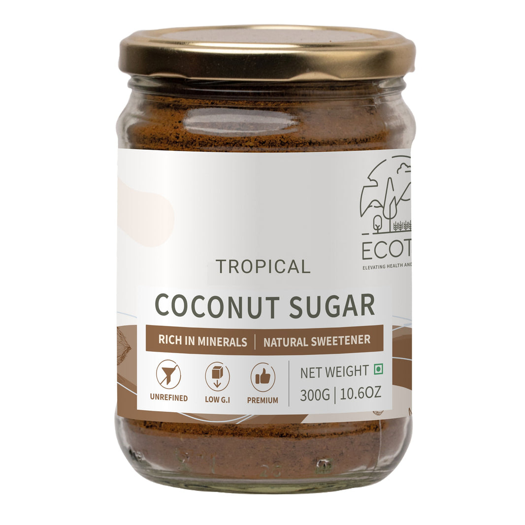 Ecotyl Coconut Blossom Sugar jar front label