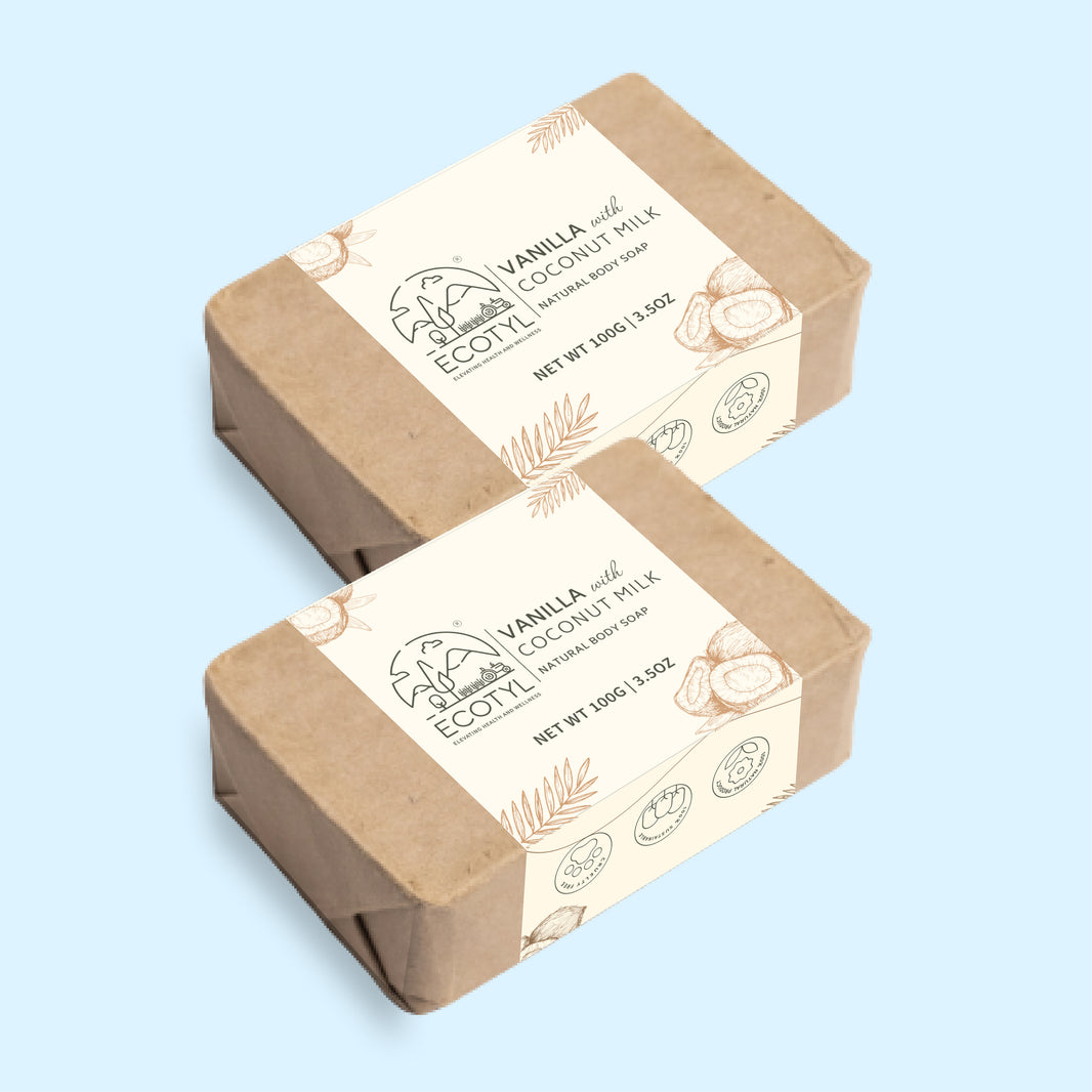 Ecotyl Coconut Milk and Vanilla Soap set of 2 packs