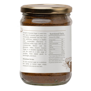 Ecotyl Coconut Blossom Sugar back label with ingredients