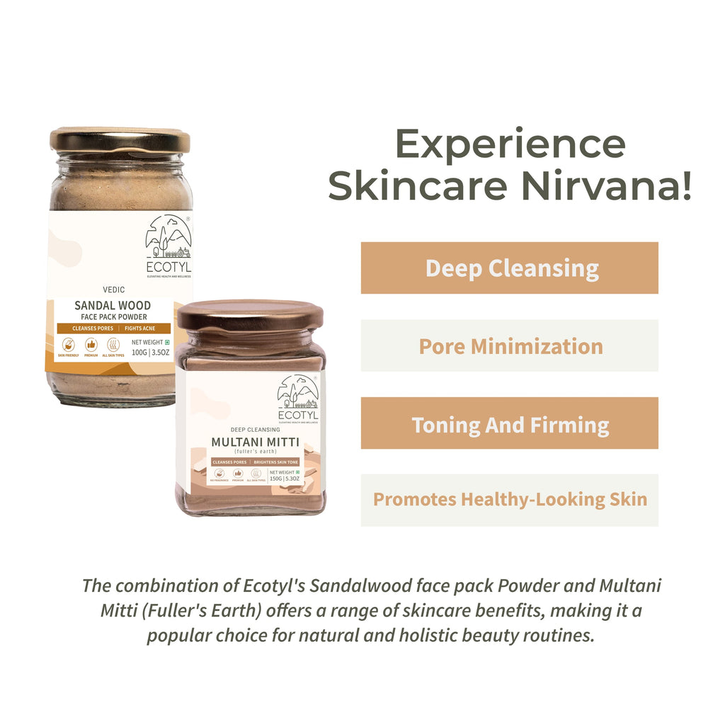 Ecotyl face pack combo benefits: deep cleansing, pore minimisation, toning and firming