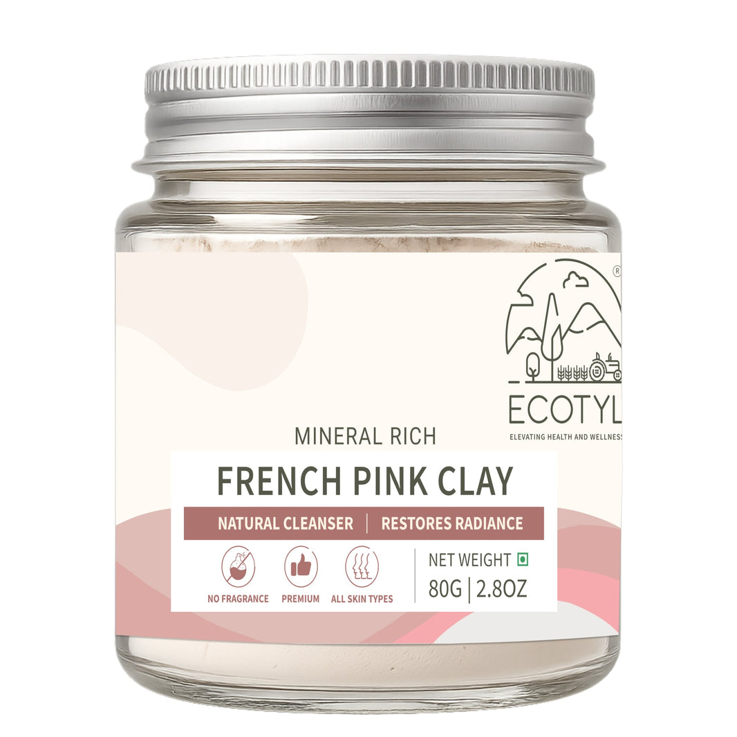 Ecotyl French Pink Clay 80g jar front label